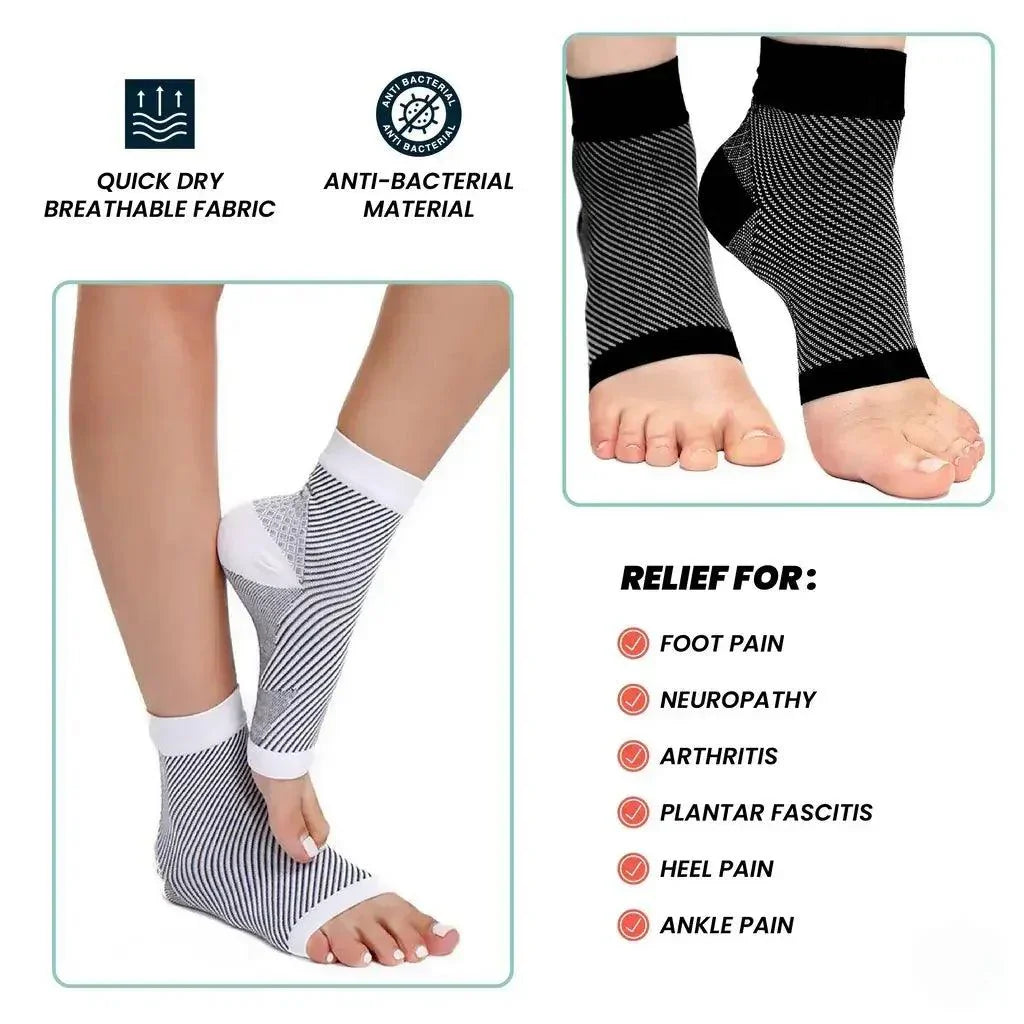 Compression Socks : Revita Chaussettes Pro – Dites adieu aux douleurs aux pieds, bonjour aux pieds heureux – Noir dans de Marche Lino