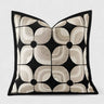 cushion cover : Housse de Coussin Géométrique Noir et Kaki Coton dans Noir 45x45cm de Marche Lino