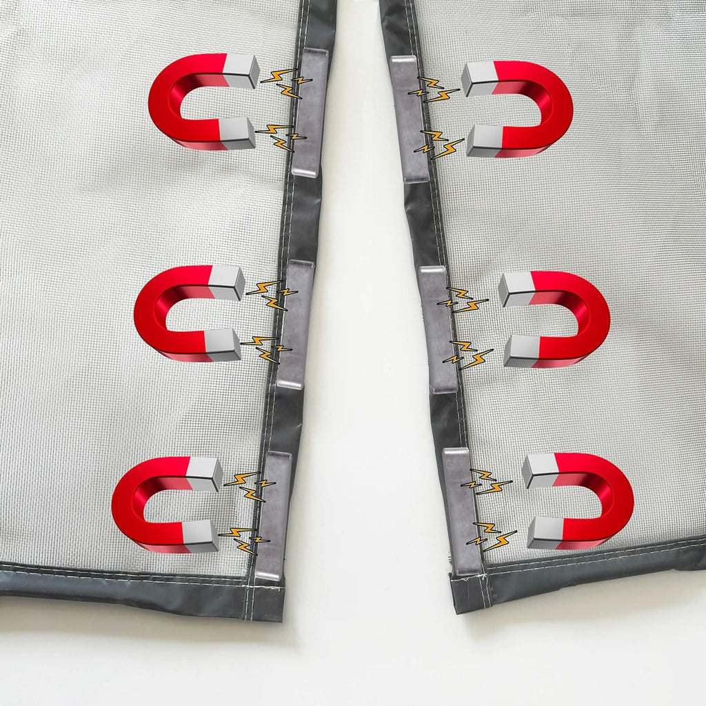 Magnetisk myggenet sort 120x210cm - Myggenet til dør, insektbeskyttelse