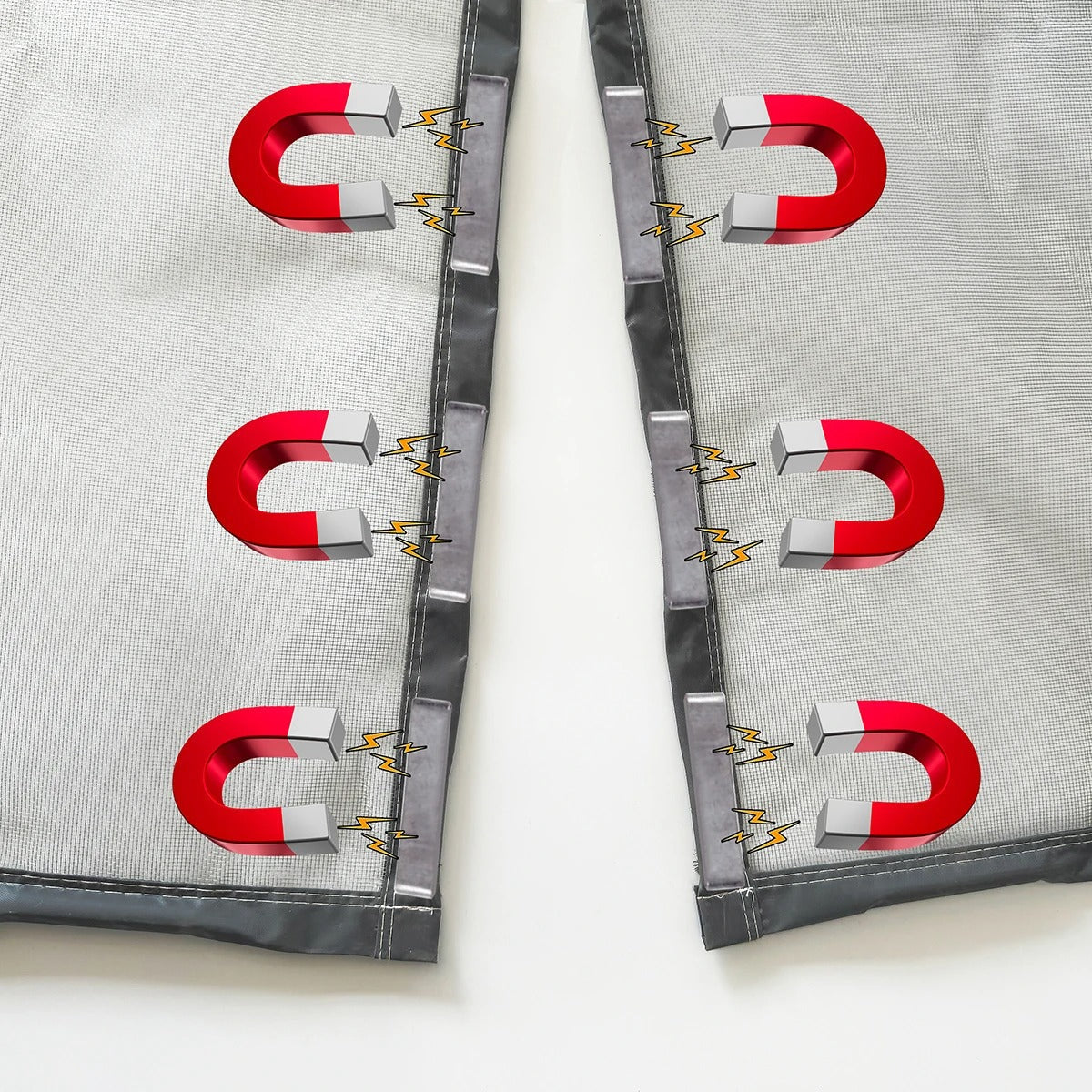 Magnetisk myggenet sort 120x210cm - Myggenet til dør, insektbeskyttelse