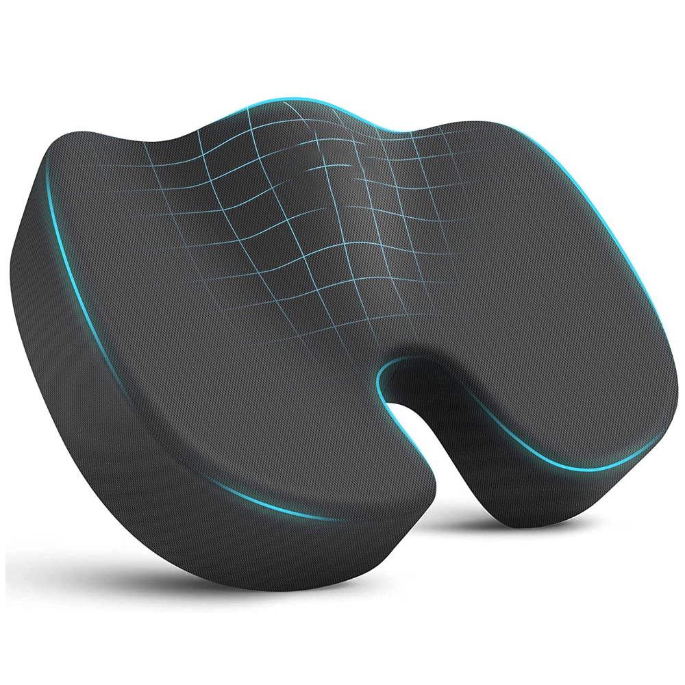 Orthopedic Seat Cushion : Coussin Ergonomique Sciatique & Lombaire en Mousse à Mémoire Premium - Bureau/Voiture dans de Marche Lino