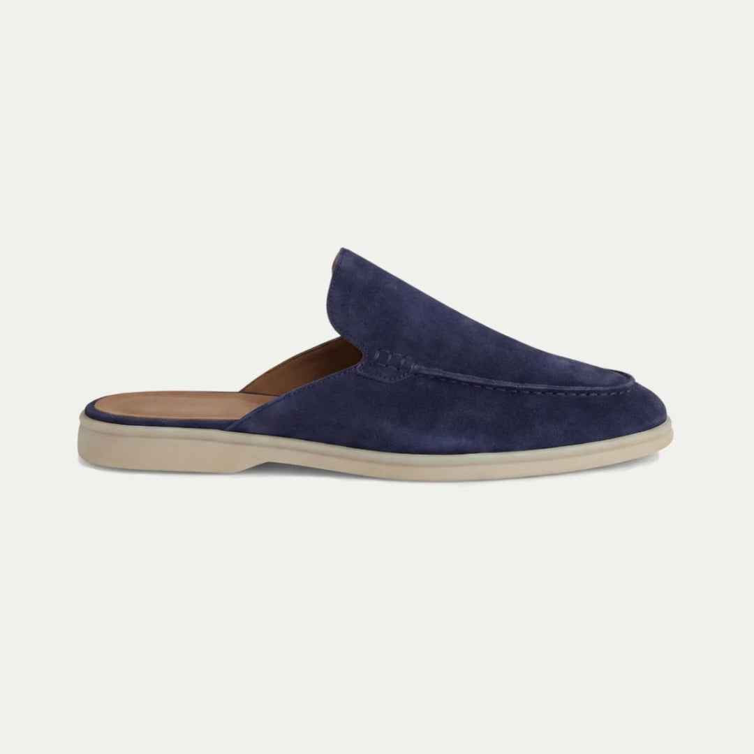 Sandales : Mules homme à enfiler dans Bleu marine de Marche Lino