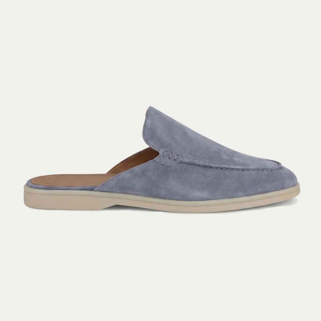 Sandales : Mules homme à enfiler dans Bleu de Marche Lino