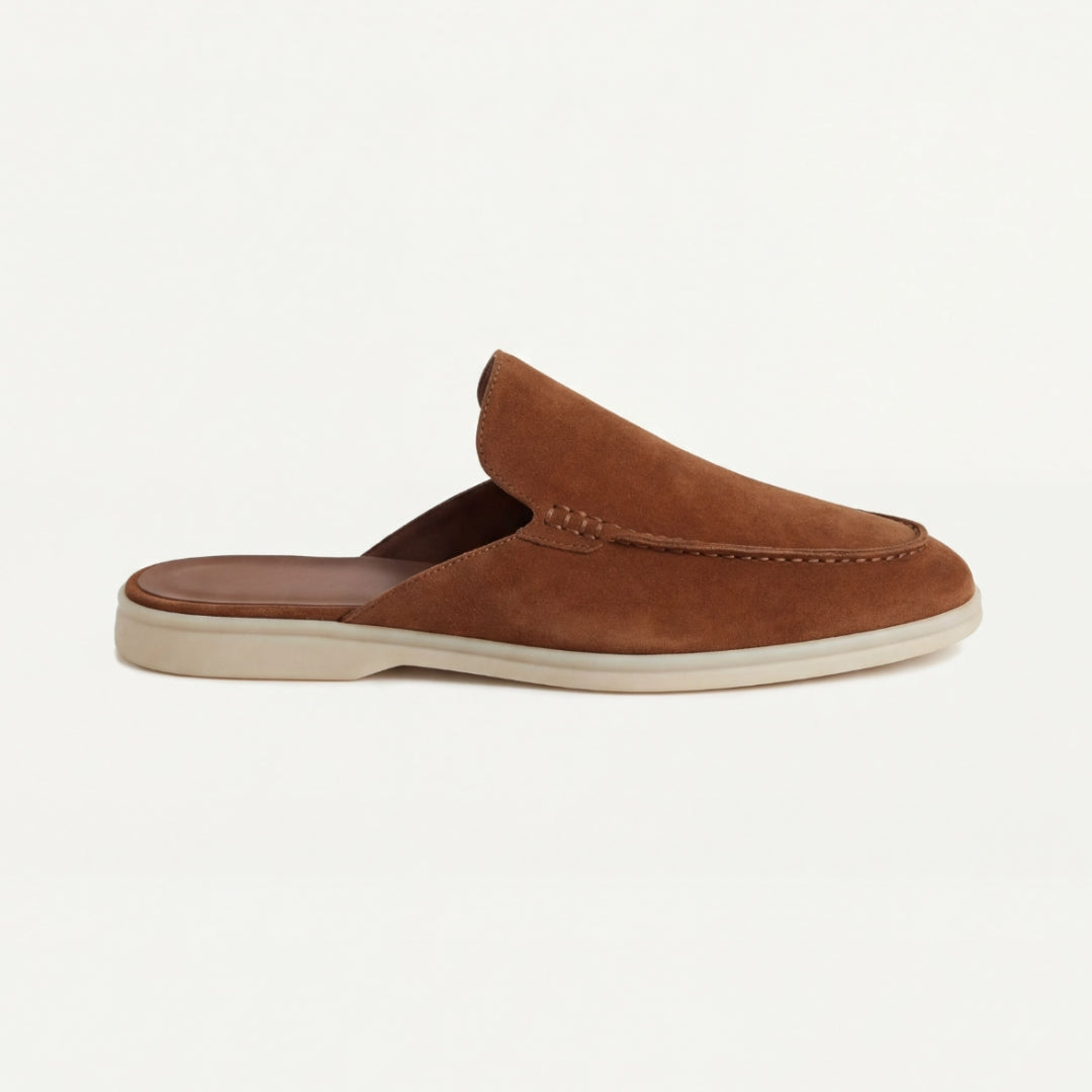 Sandales : Mules homme à enfiler dans Marron de Marche Lino