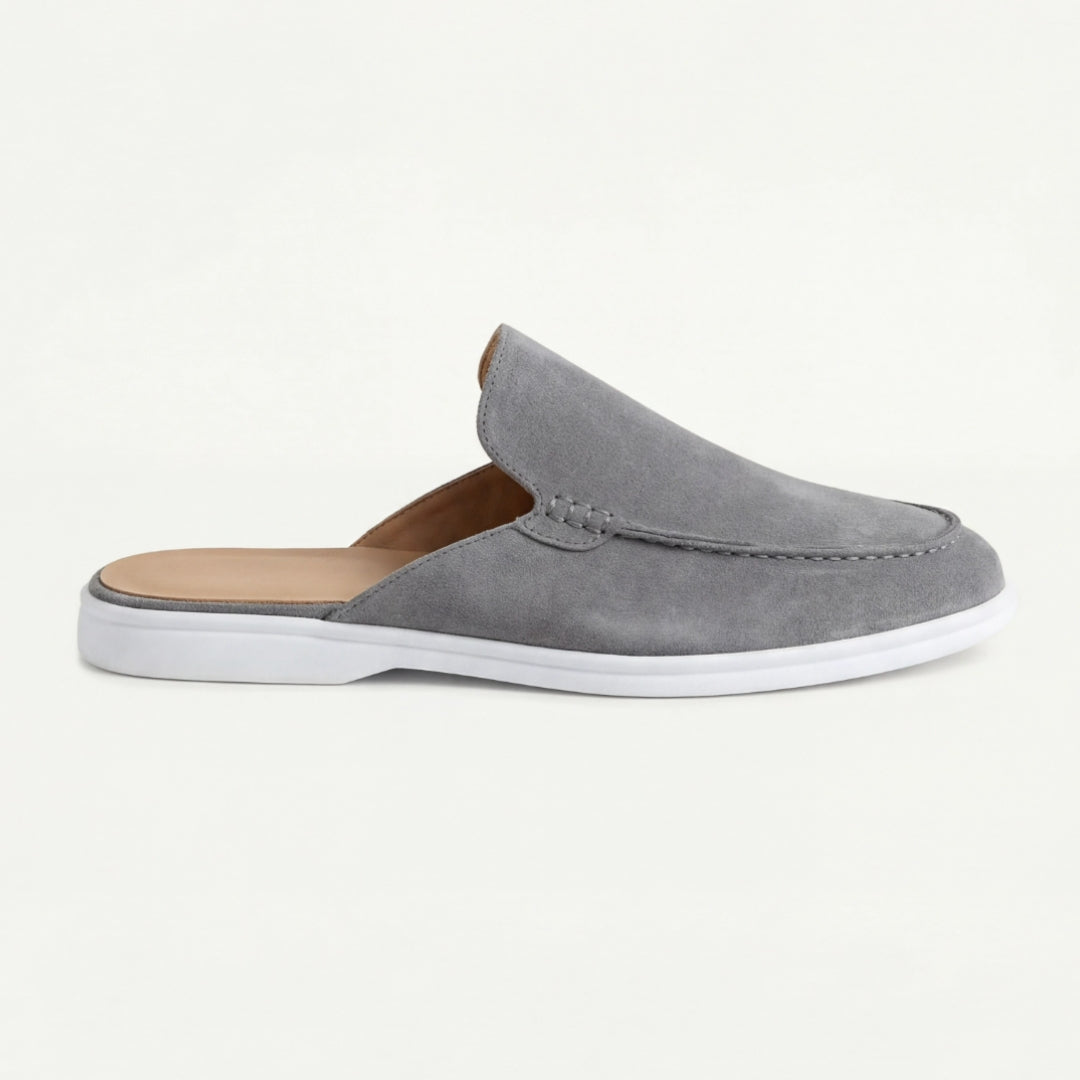 Sandales : Mules homme à enfiler dans Gris de Marche Lino