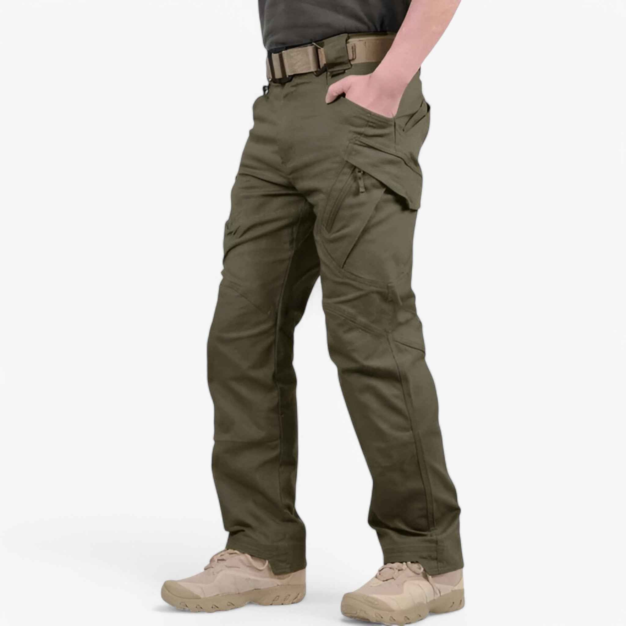 Pants : Pantalons tactiques - résistants et multipoches Homme dans Vert de Marche Lino