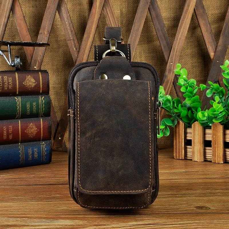 Pochette de ceinture en cuir véritable pour homme – Élégante et pratique