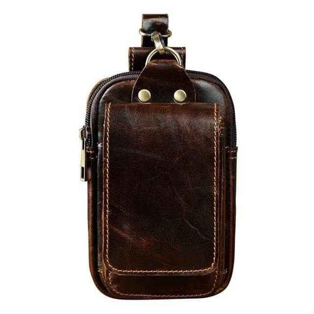 Pochette de ceinture en cuir véritable pour homme – Élégante et pratique