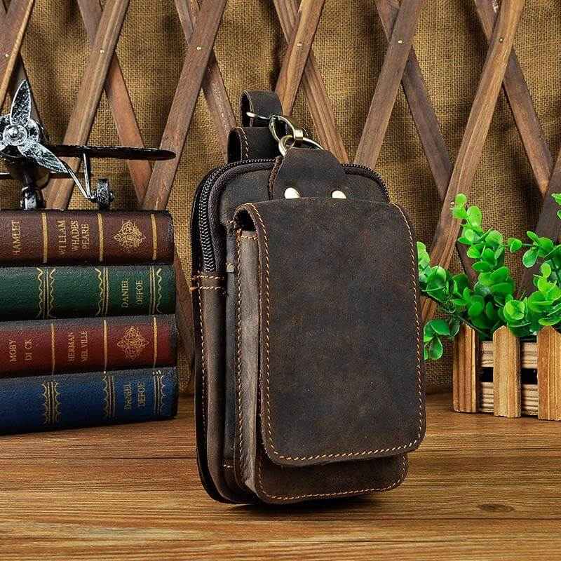 Pochette de ceinture en cuir véritable pour homme – Élégante et pratique