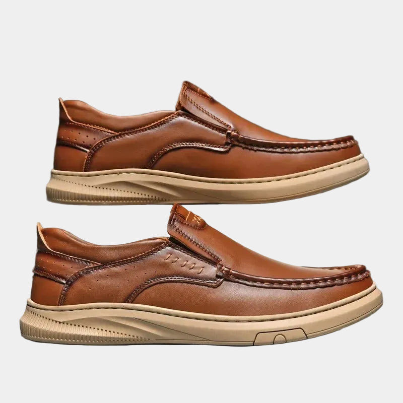 Mocassins : Mocassins pour homme surpiqués dans de Marche Lino