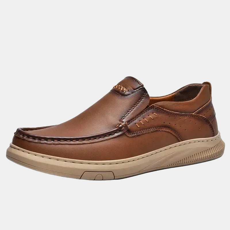 Mocassins : Mocassins pour homme surpiqués dans de Marche Lino