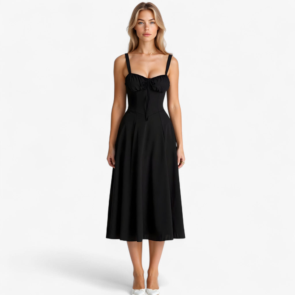 Robe élégante pour femme taille haute, Robe midi décontractée ou formelle