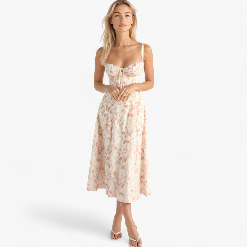 Robe élégante pour femme taille haute, Robe midi décontractée ou formelle