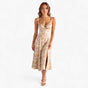 Robe élégante pour femme taille haute, Robe midi décontractée ou formelle