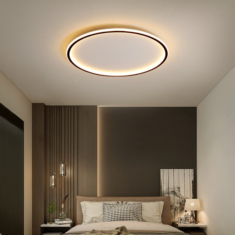 Plafonnier Rond LED Scandinave, Intensité Variable, Aluminium