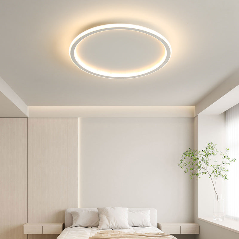 Plafonnier Rond LED Scandinave, Intensité Variable, Aluminium