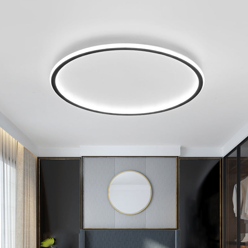Plafonnier Rond LED Scandinave, Intensité Variable, Aluminium