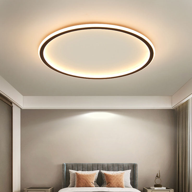 Plafonnier Rond LED Scandinave, Intensité Variable, Aluminium