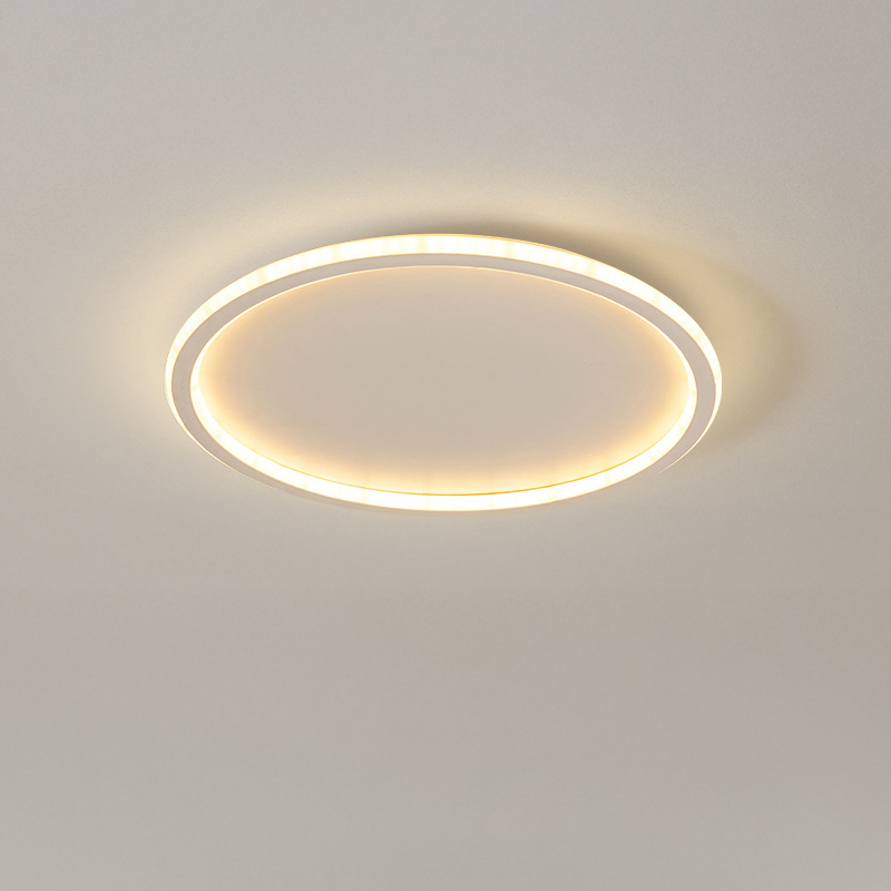 Plafonnier Rond LED Scandinave, Intensité Variable, Aluminium