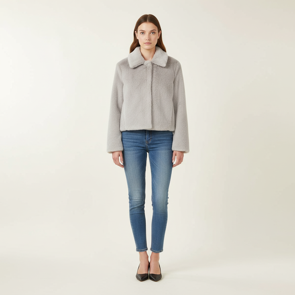 Jackets : Veste Longue Femme avec Col Revers et Détail Boutons dans de Roselva