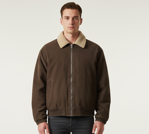 Jackets : Veste Homme Vintage en Polaire Polar Style Streetwear dans de Roselva