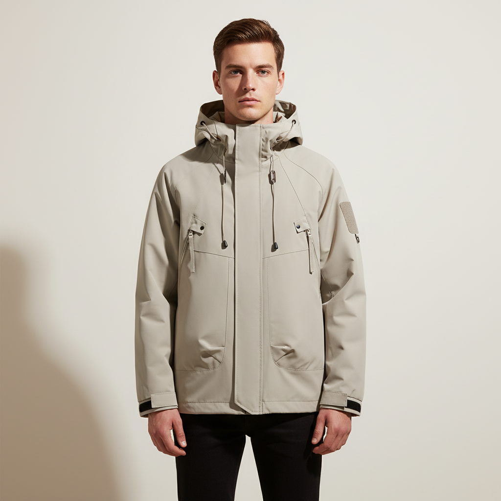Jackets : Coupe-Vent Homme à Capuche Imperméable dans de Roselva