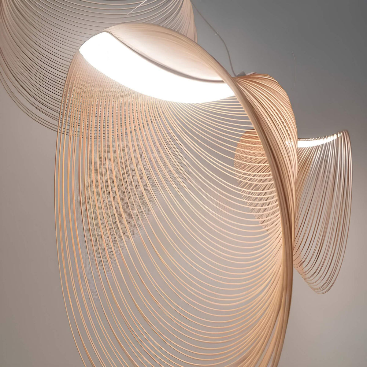 Pendant Light : Lampe Suspension Corde Chêne Scandinave – Luminaire de Plafond Minimaliste Moderne dans de Marche Lino