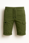 men's shorts : Bermuda cargo pour homme - Décontracté et confortable dans Vert de Marche Lino