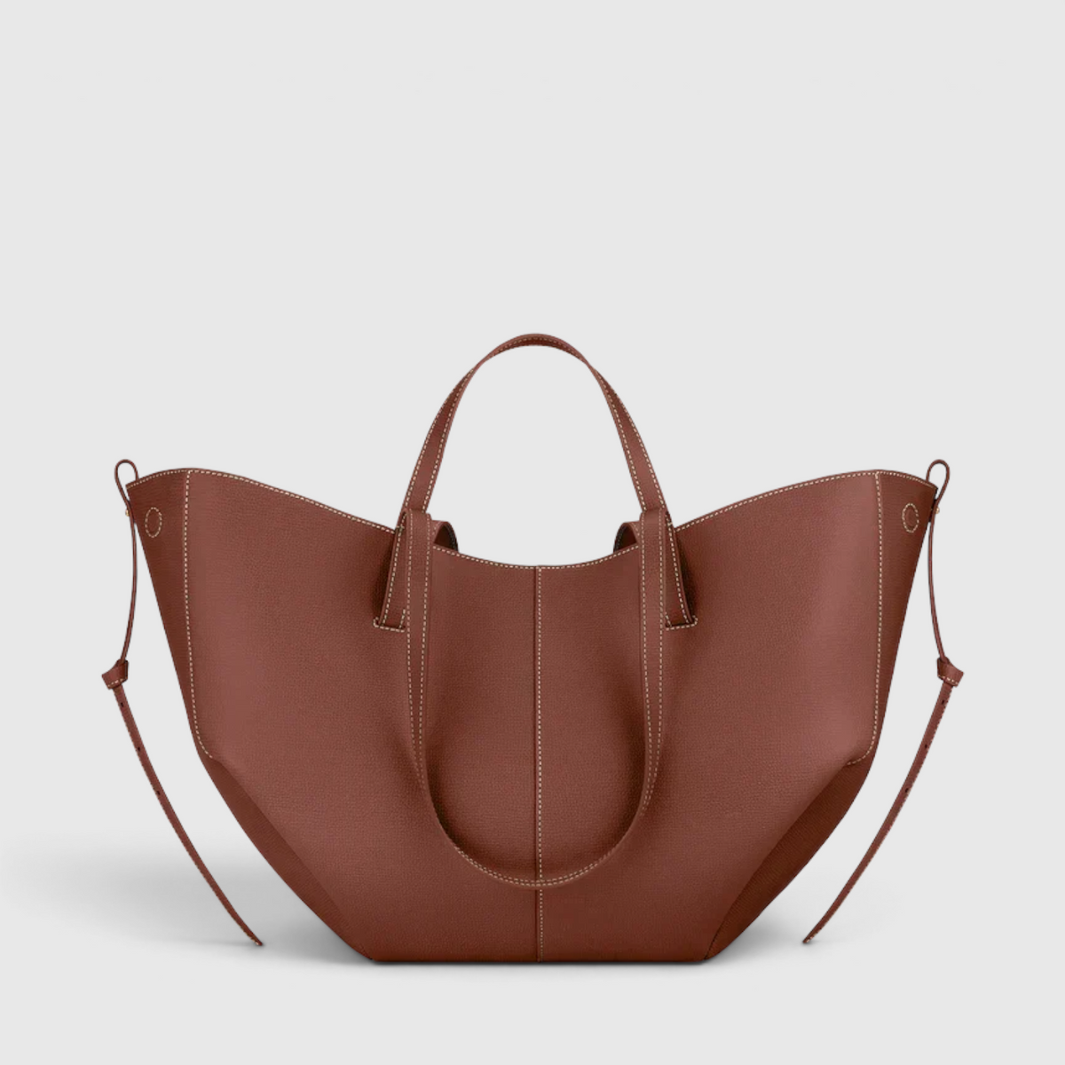 Tote Bag : Sac Cabas Designer de Luxe dans Marron Foncé de Marche Lino