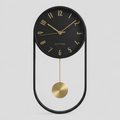 Horloge Murale Moderne en Métal avec Pendule – 40×20 Cm