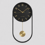 Horloge Murale Moderne en Métal avec Pendule - 40×20 Cm