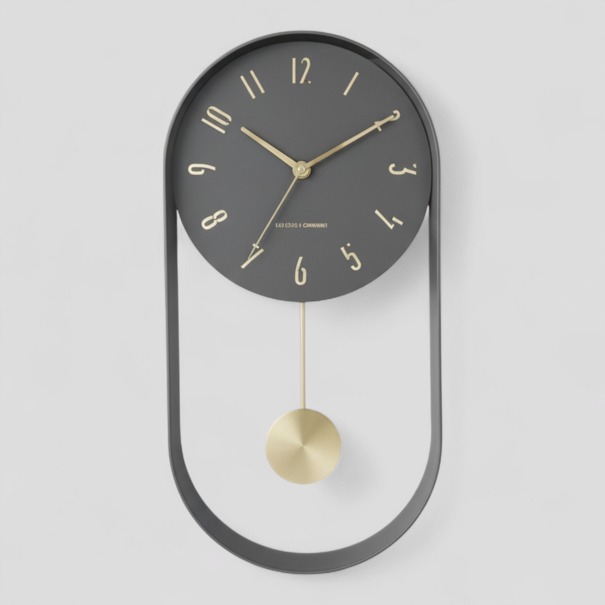 Horloge Murale Moderne en Métal avec Pendule – 40×20 Cm