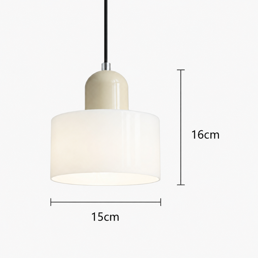Lighting : Suspension Bauhaus en Verre Coloré – Pièce Rétro Audacieuse dans de Marche Lino