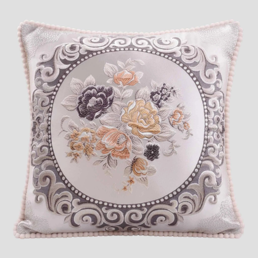 Housse de Coussin en Jacquard Style Européen 48×48 cm