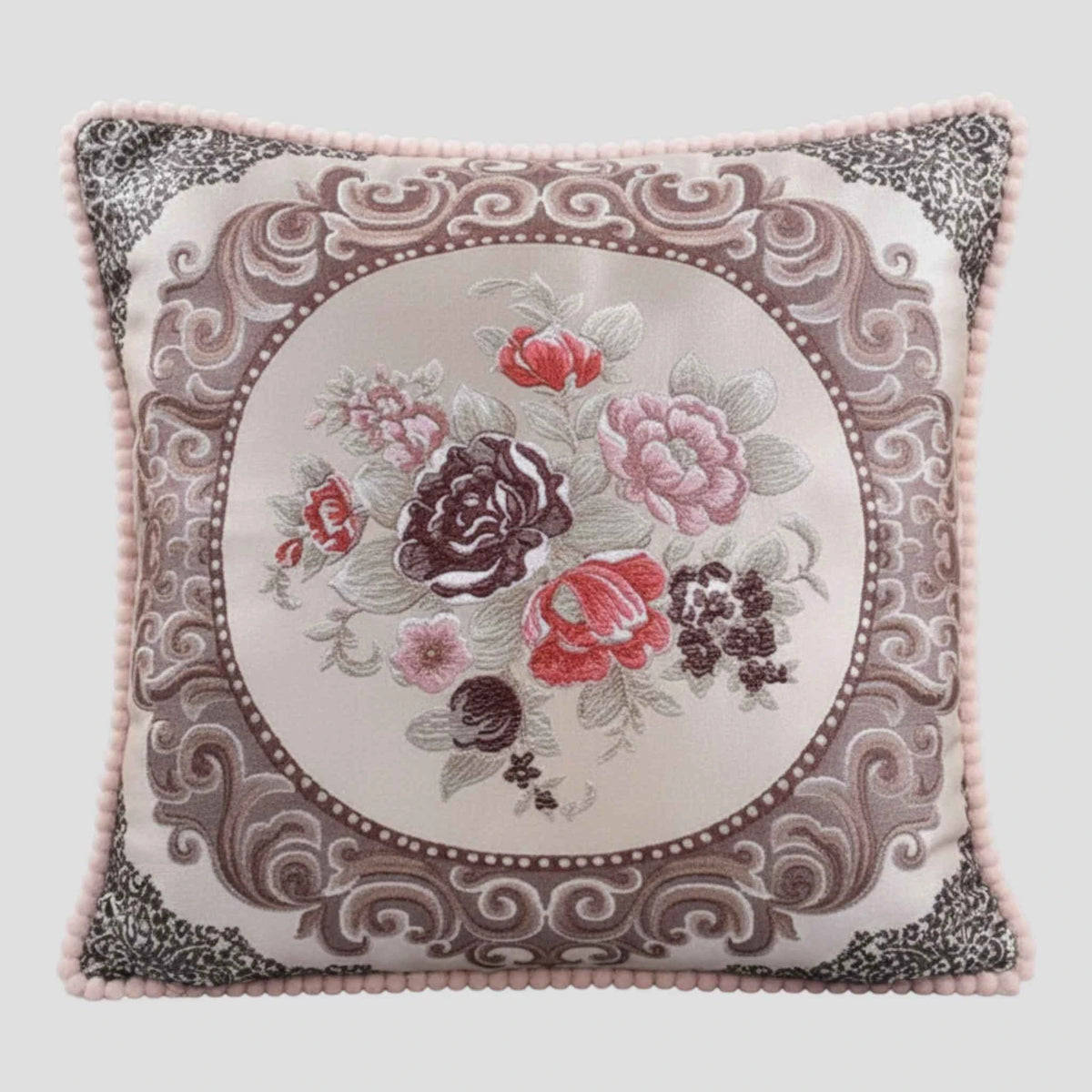 Coussins et oreillers décoratifs : Housse de Coussin en Jacquard Style Européen 48×48 Cm dans L 48x48cm de Marche Lino