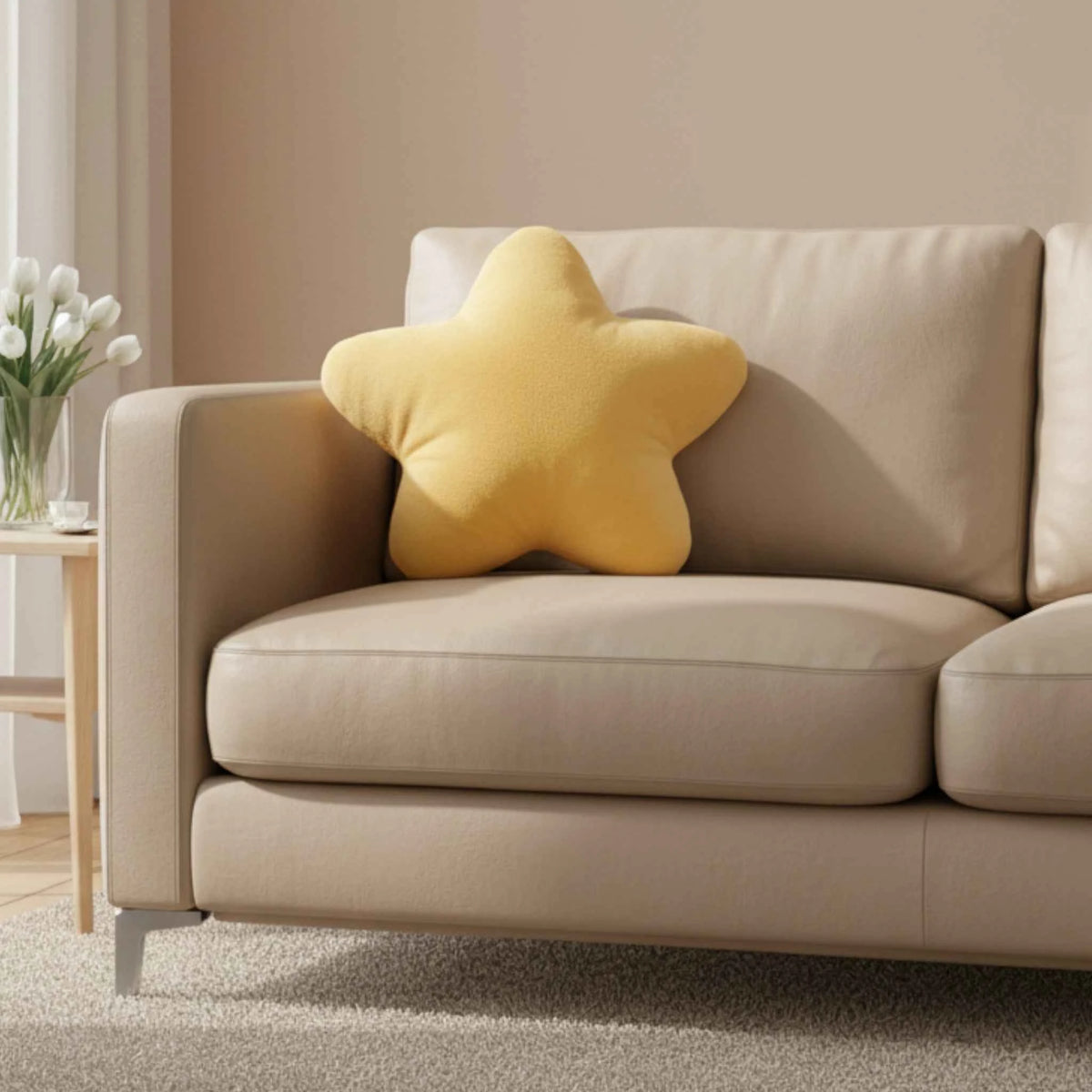 Coussins pour enfants : Coussin Décoratif en Peluche en Forme D'Étoile Coton dans de Marche Lino