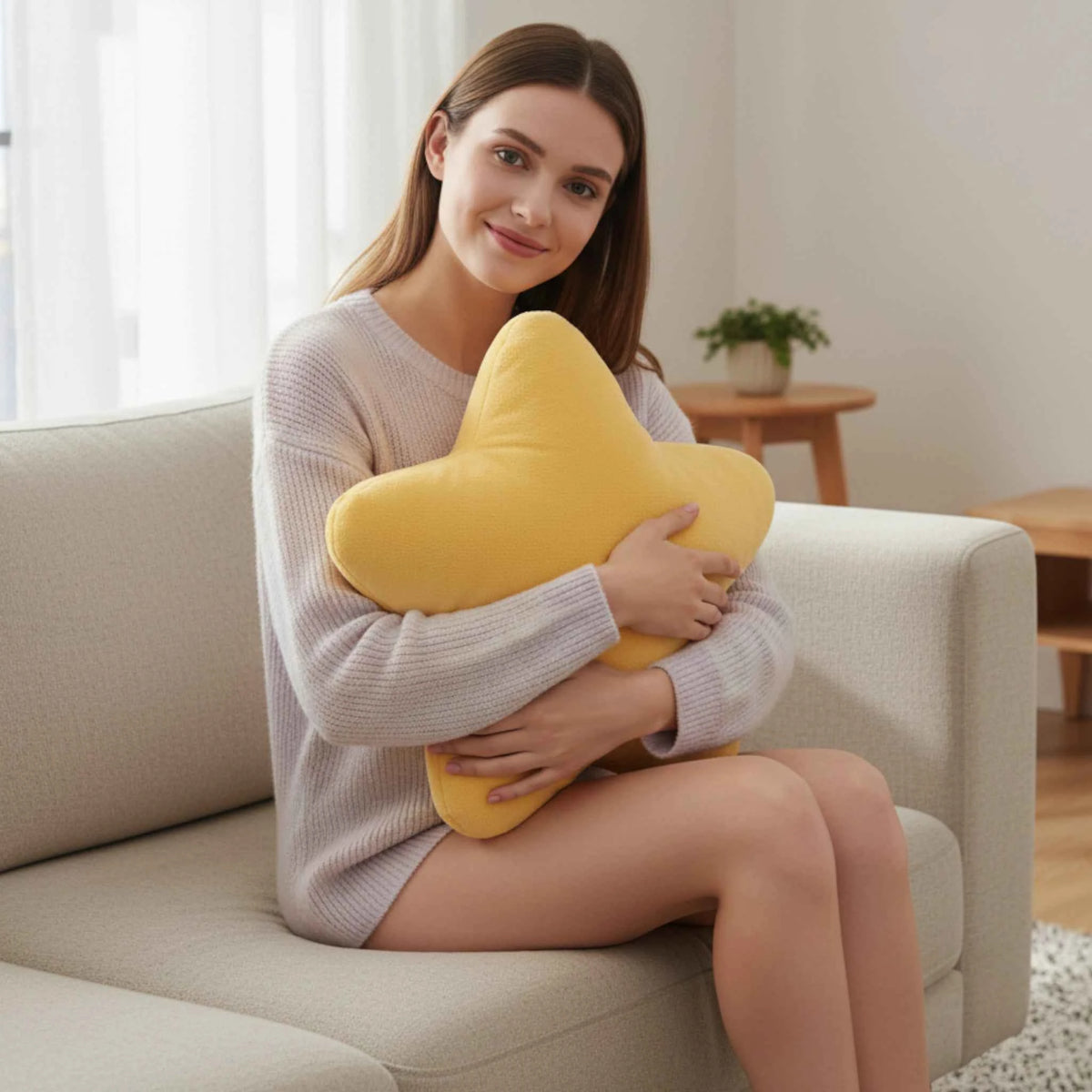Coussins pour enfants : Coussin Décoratif en Peluche en Forme D'Étoile Coton dans de Marche Lino