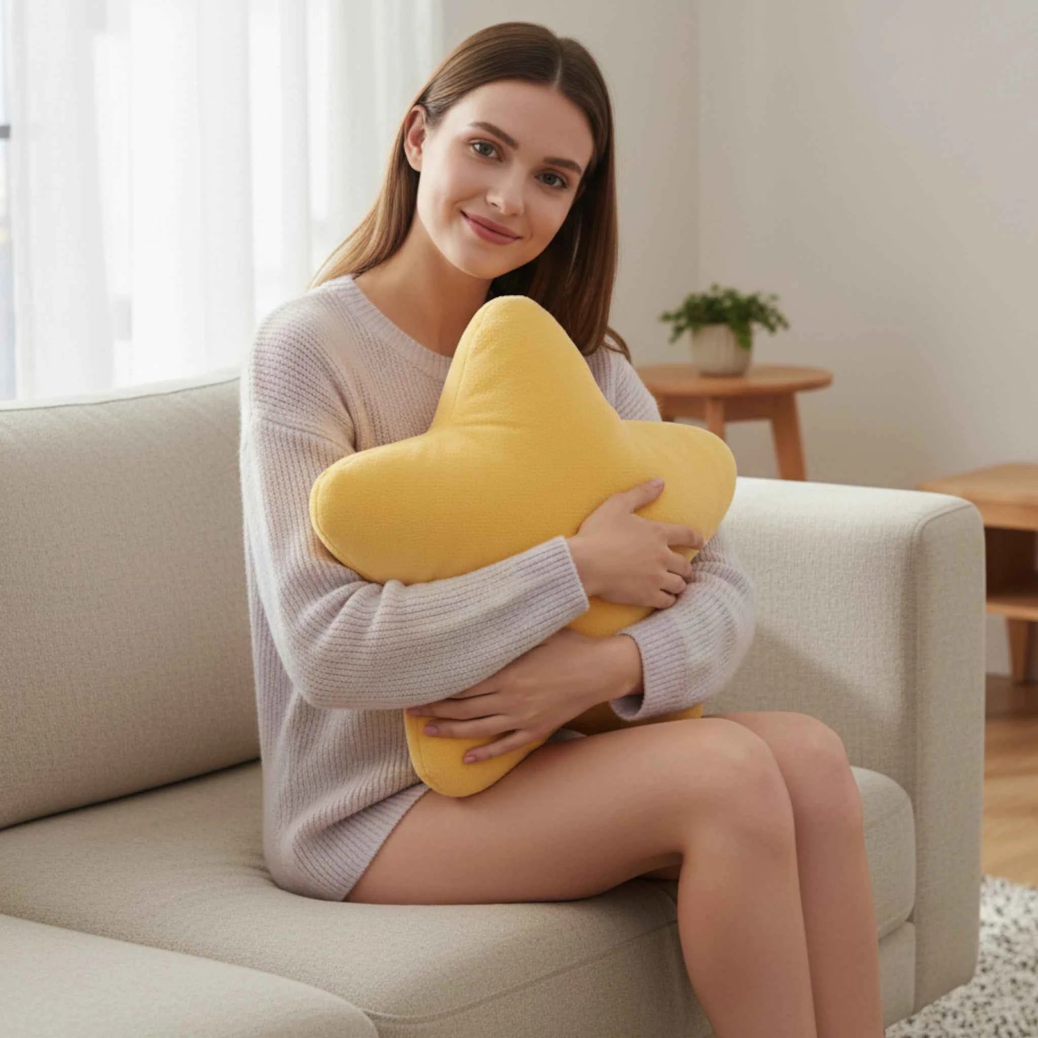 Coussins pour enfants : Coussin Décoratif en Peluche en Forme D'Étoile Coton dans de Marche Lino