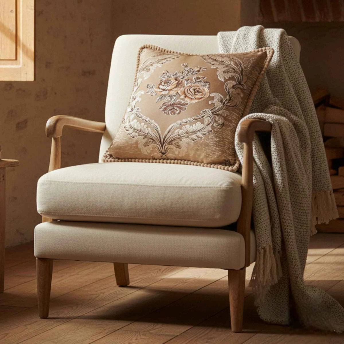 Coussins et oreillers décoratifs : Housse de Coussin en Jacquard Style Européen 48×48 Cm dans de Marche Lino
