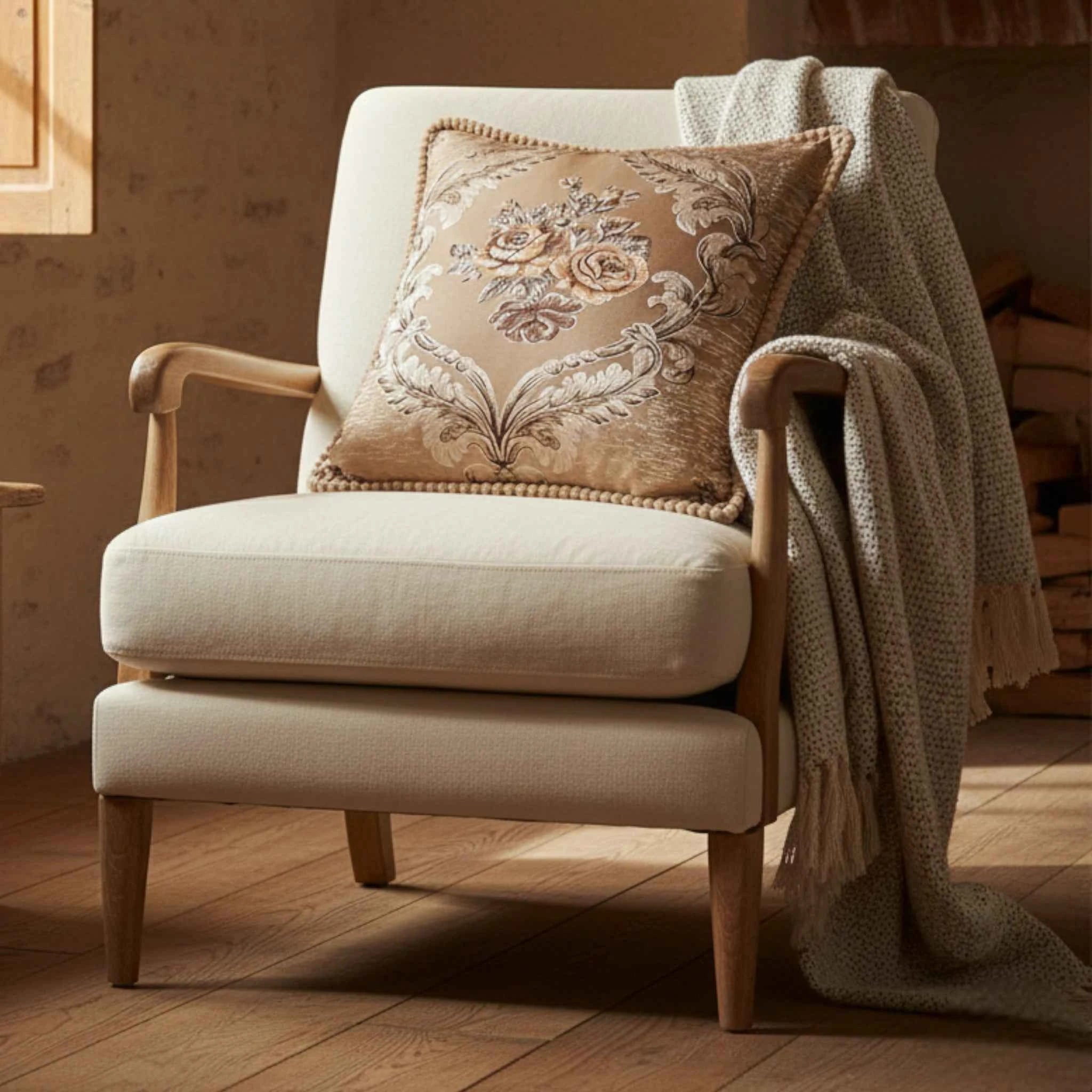 Coussins et oreillers décoratifs : Housse de Coussin en Jacquard Style Européen 48×48 Cm dans de Marche Lino