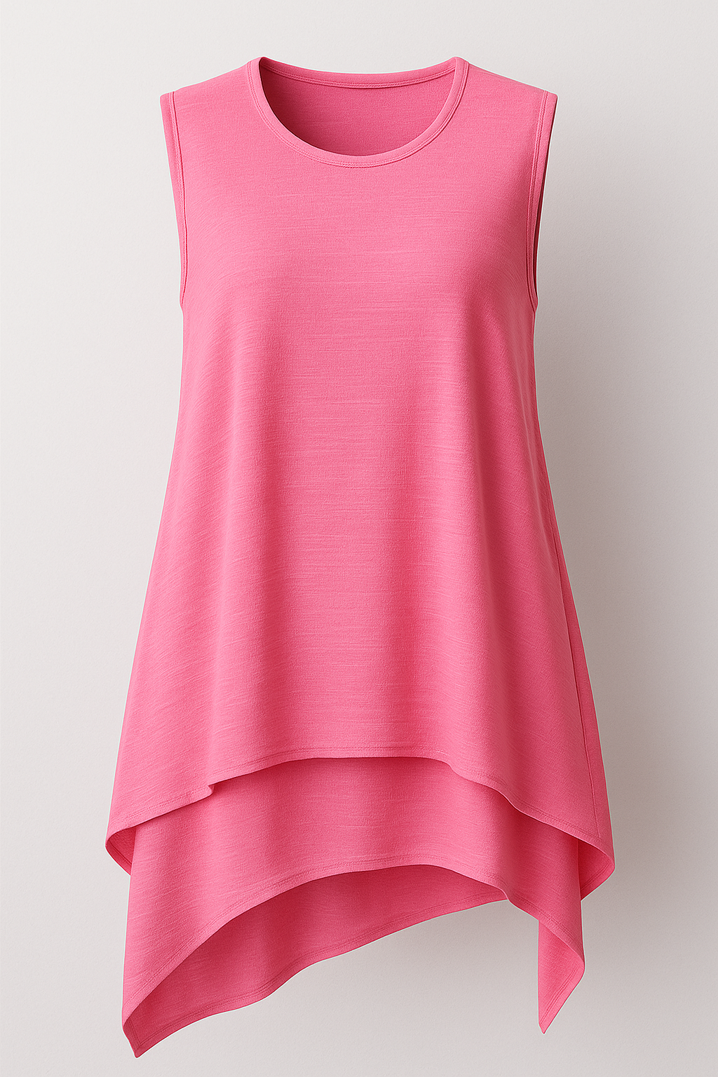 Top Femme Asymétrique Fluide Noir Élégant Sans Manches S-XL