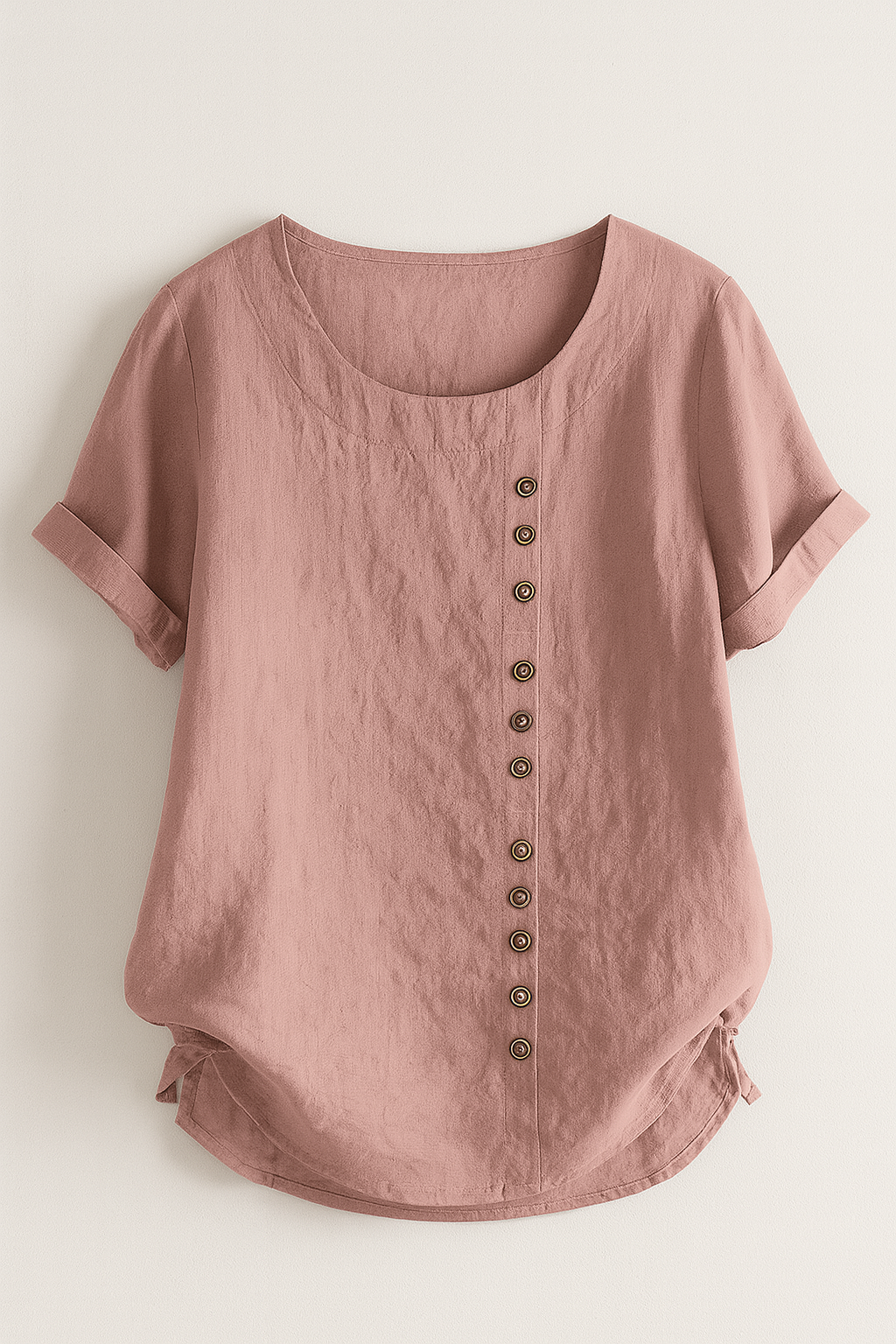 Blouse en Lin Boutonnée pour Femme - Légère, Respirante et Élégante