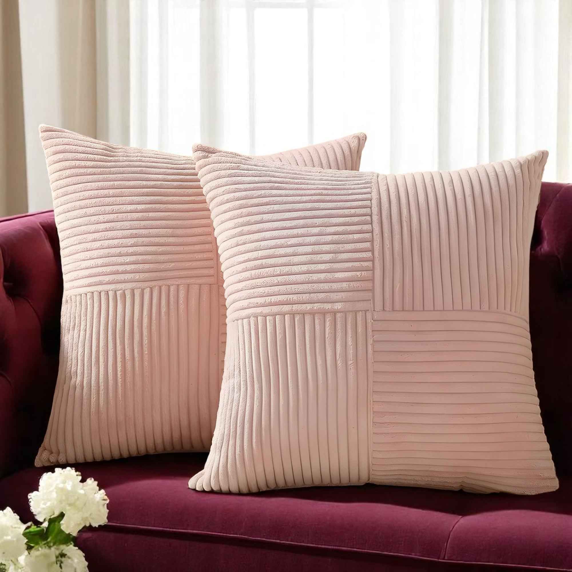 Housses de coussin : Housse de Coussin Velours Côtelé Accessoires De Maison dans de Marche Lino