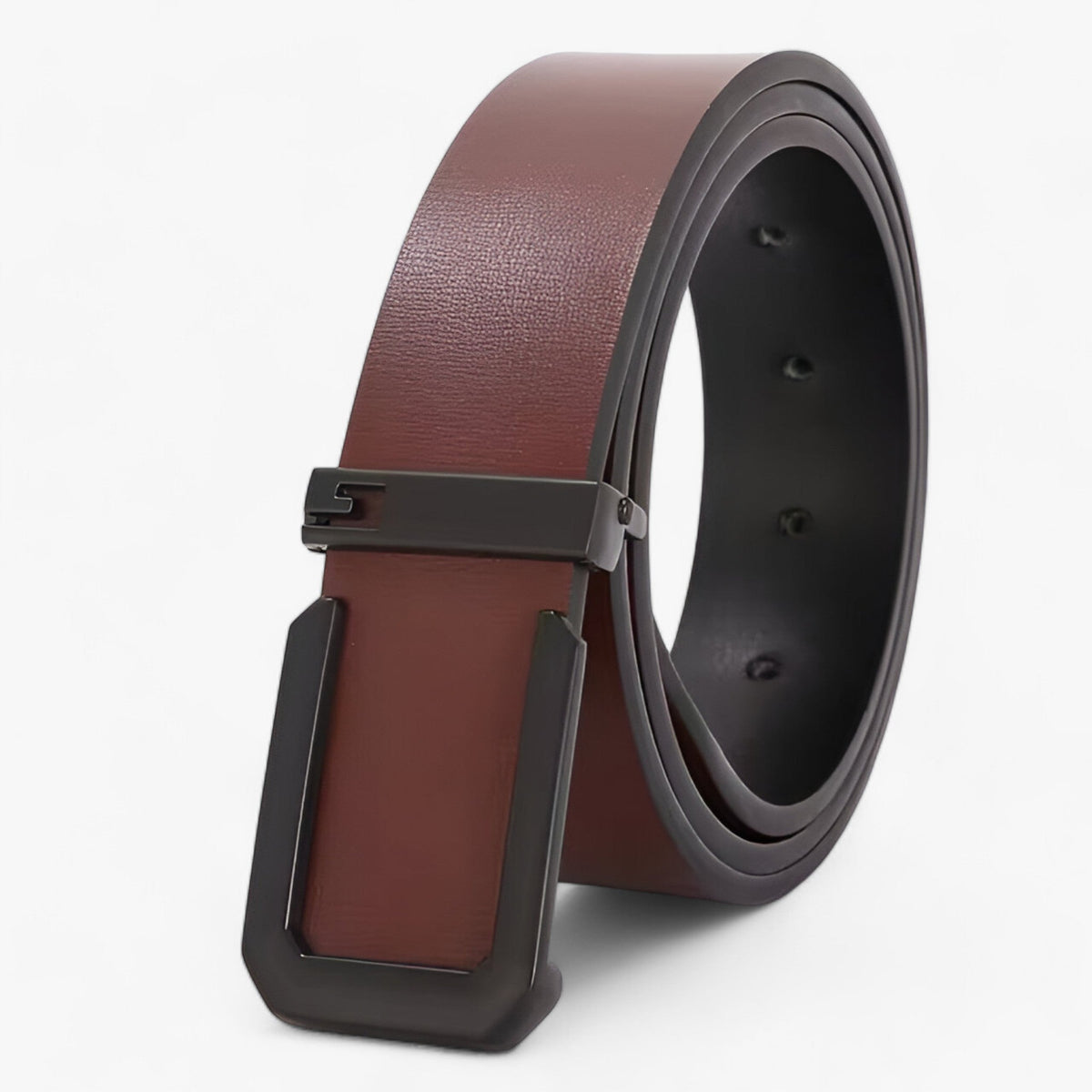 Women's Belt : Ceinture Homme Classique en Cuir Véritable Noir - Idéale Costume & Affaires dans Cioccolato de Marche Lino