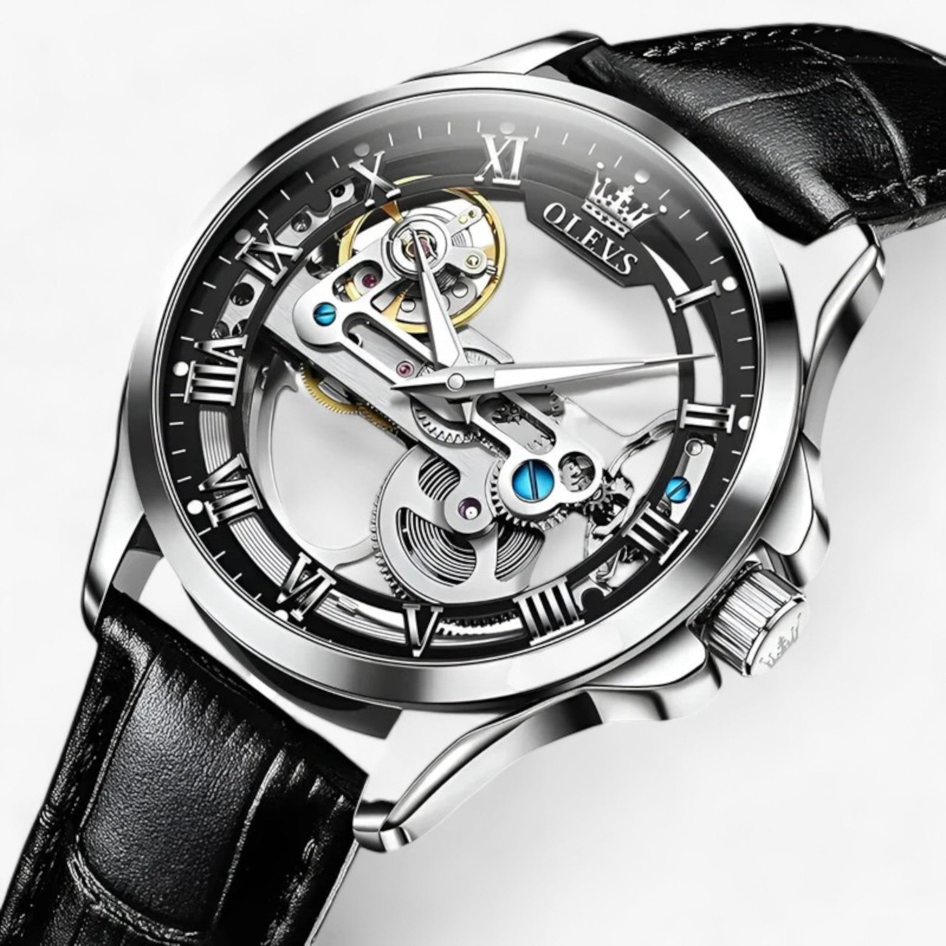 Montre automatique de luxe - Précision et élégance pour hommes Cuir