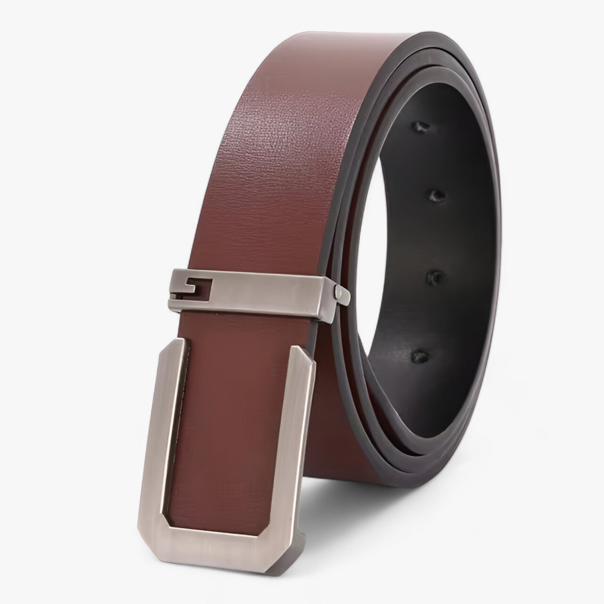 Women's Belt : Ceinture Homme Classique en Cuir Véritable Noir - Idéale Costume & Affaires dans Grigio scuro de Marche Lino