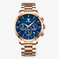 Montre Homme Luxe Quartz Noire, Bracelet Cuir Véritable Fin & Élégant - Qualité Premium