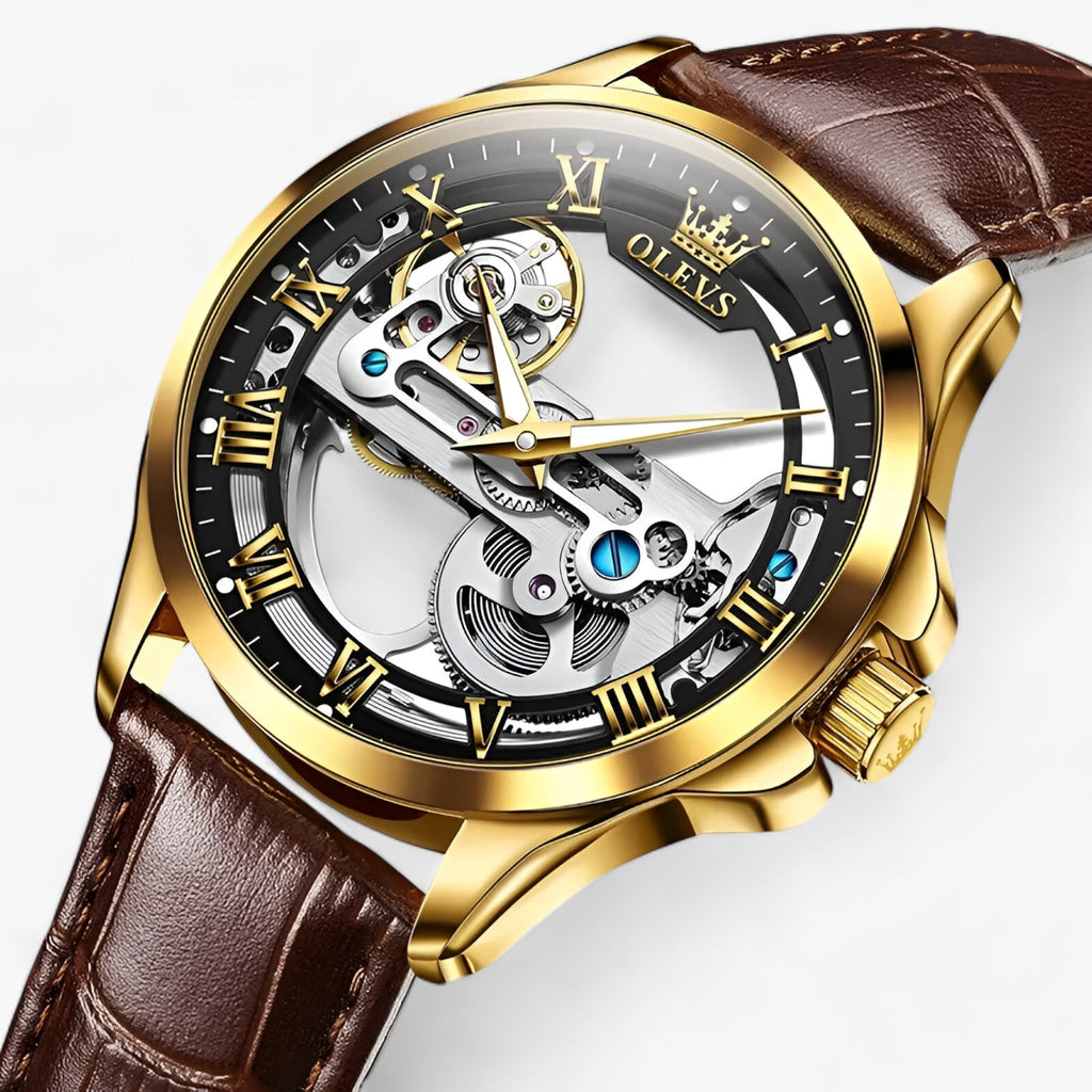 Montre automatique de luxe - Précision et élégance pour hommes Cuir
