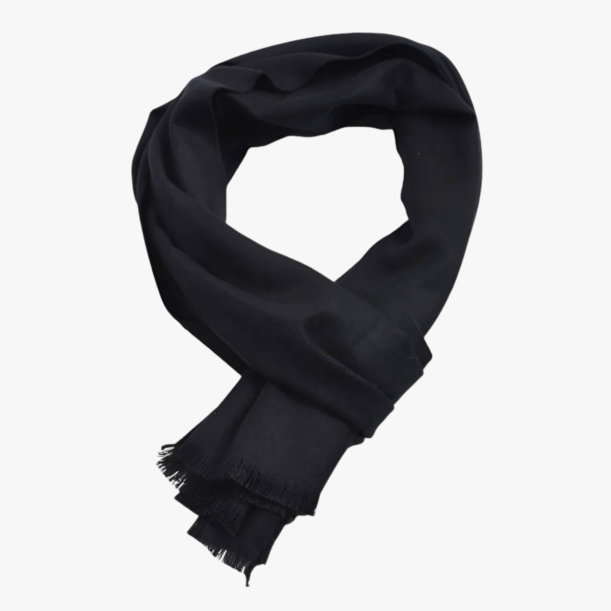 Scarf : Écharpe Unie en Polyester Doux - Confort et Style au Quotidien dans Noir de Marche Lino