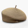 women's hat : Chapeau de Paille Femme Large Bord Élégant Anti-UV Pliable pour Plage & Soleil d'Été dans Herbe à chameau de Marche Lino